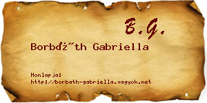 Borbáth Gabriella névjegykártya