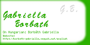 gabriella borbath business card
