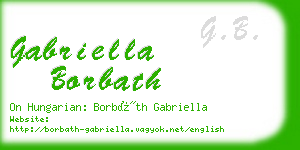 gabriella borbath business card